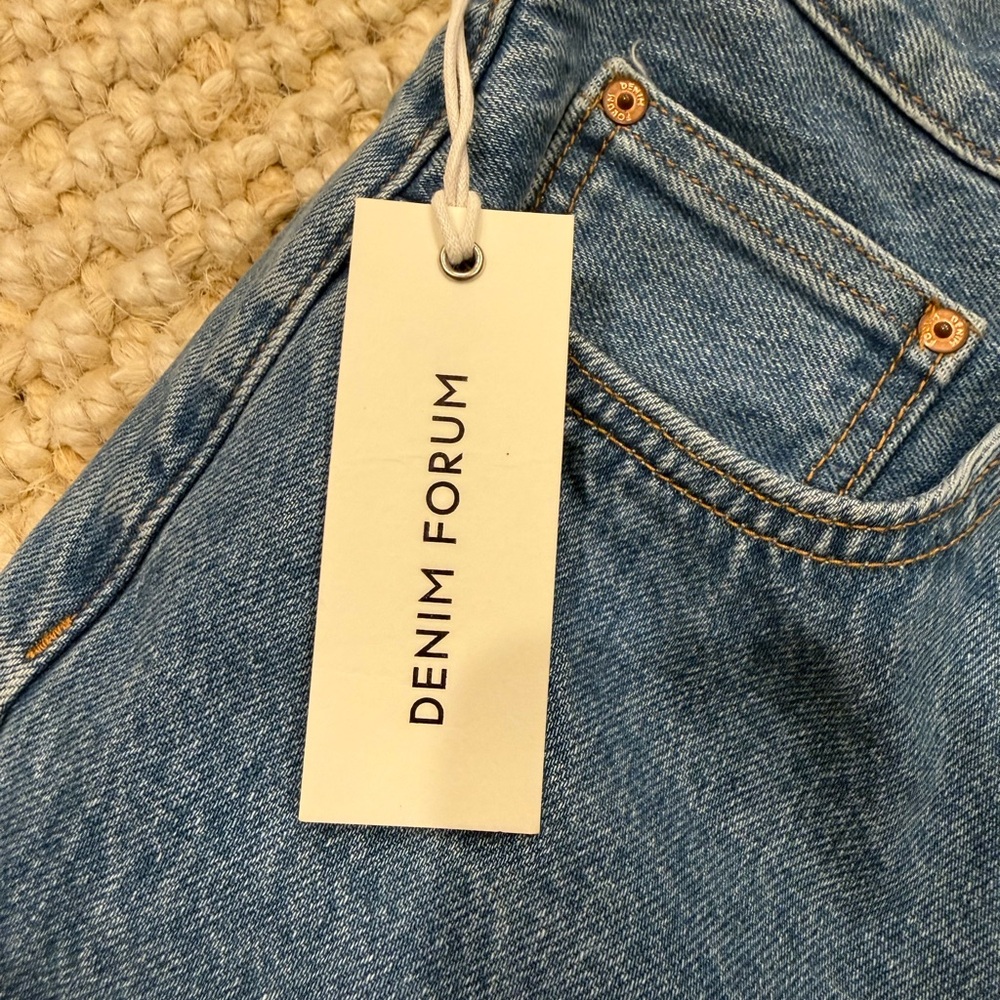 Denim Forum the 90s vintage high rise cut off denim short - Picture 3 of 6